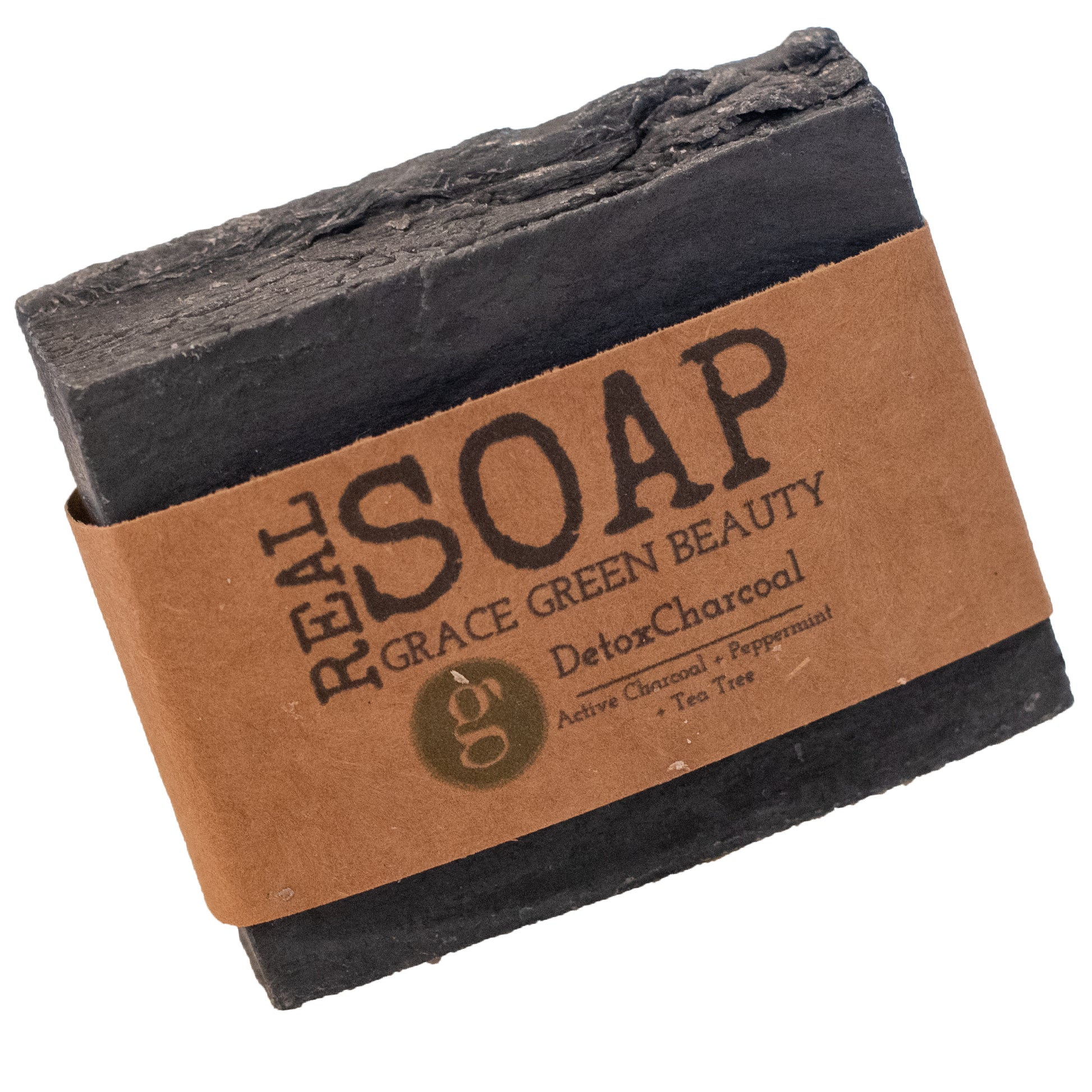 DetoxCharcoal Botanical Soap Activated Charcoal + Peppermint + Tea Tree