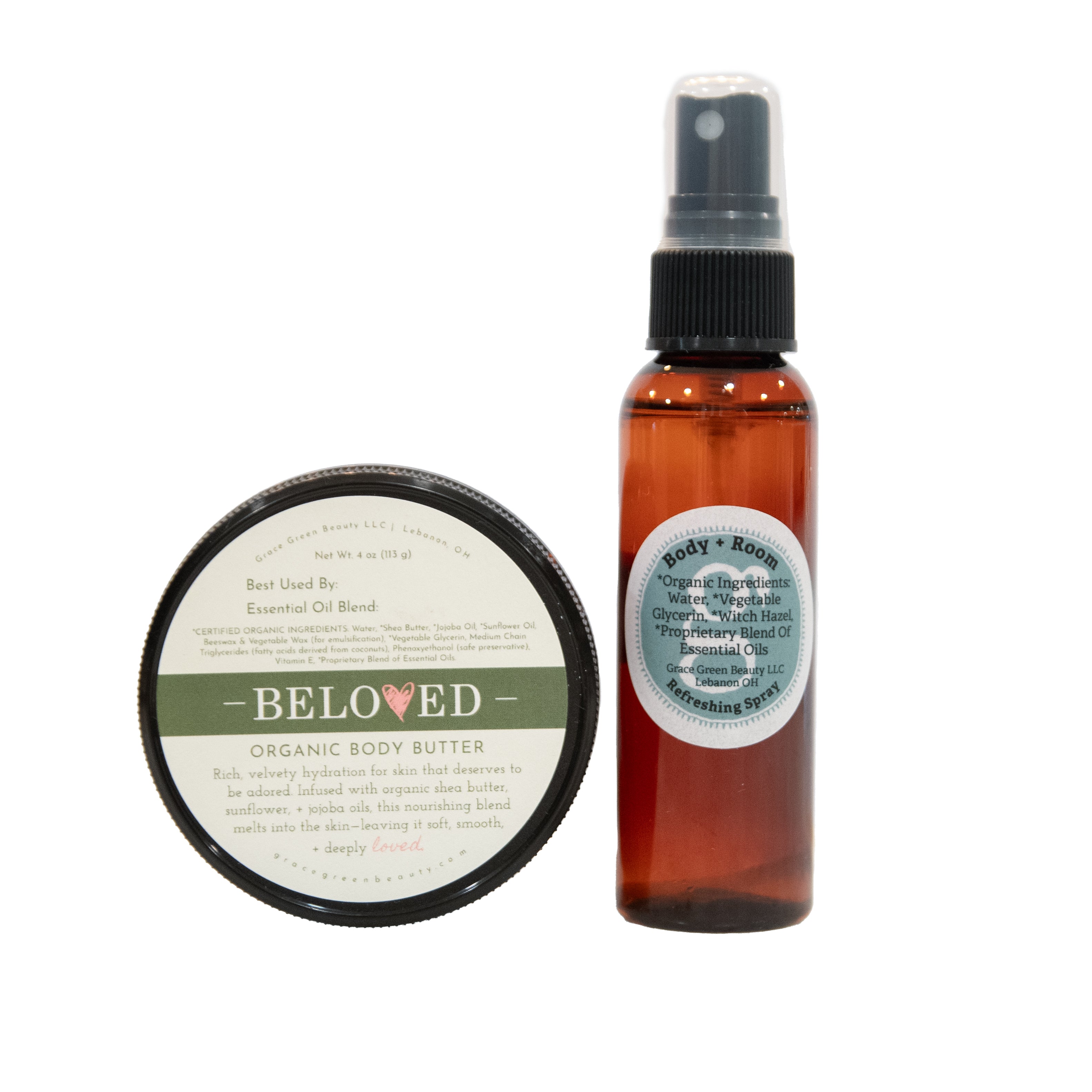 BELOVED BodyButter + Body Spray – Grace Green Beauty
